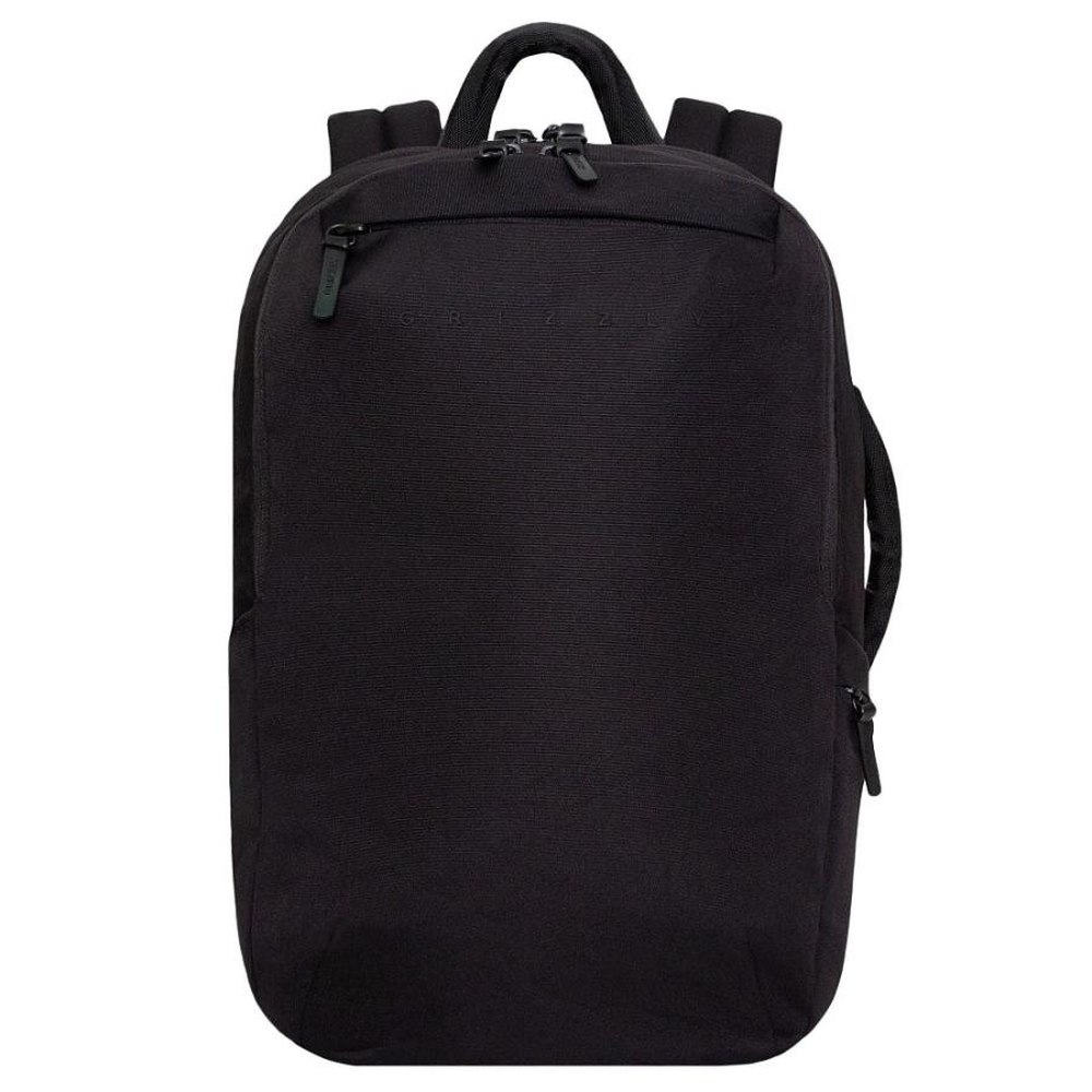 картинка Рюкзак, 3 отдела, 3 кармана, 31*44*21 см, черный, эргономичная спинка, Grizzly, RQ-406-1/1 от магазина Альфанит в Кунгуре