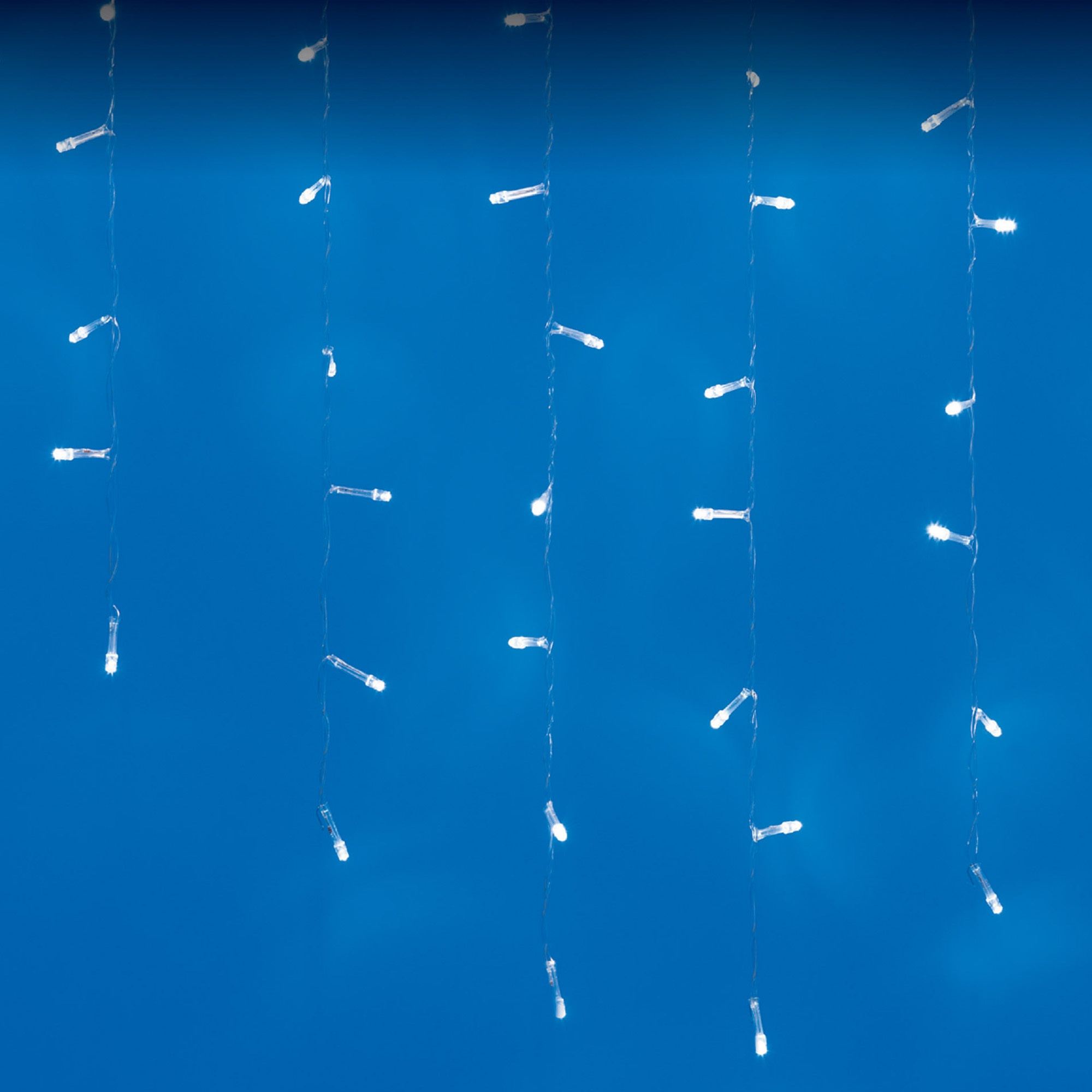 картинка Гирлянда бахрома, 20*0,7 м, белый, 480LED, уличная, с пультом, IP44, Uniel, UL-00008559 от магазина Альфанит в Кунгуре