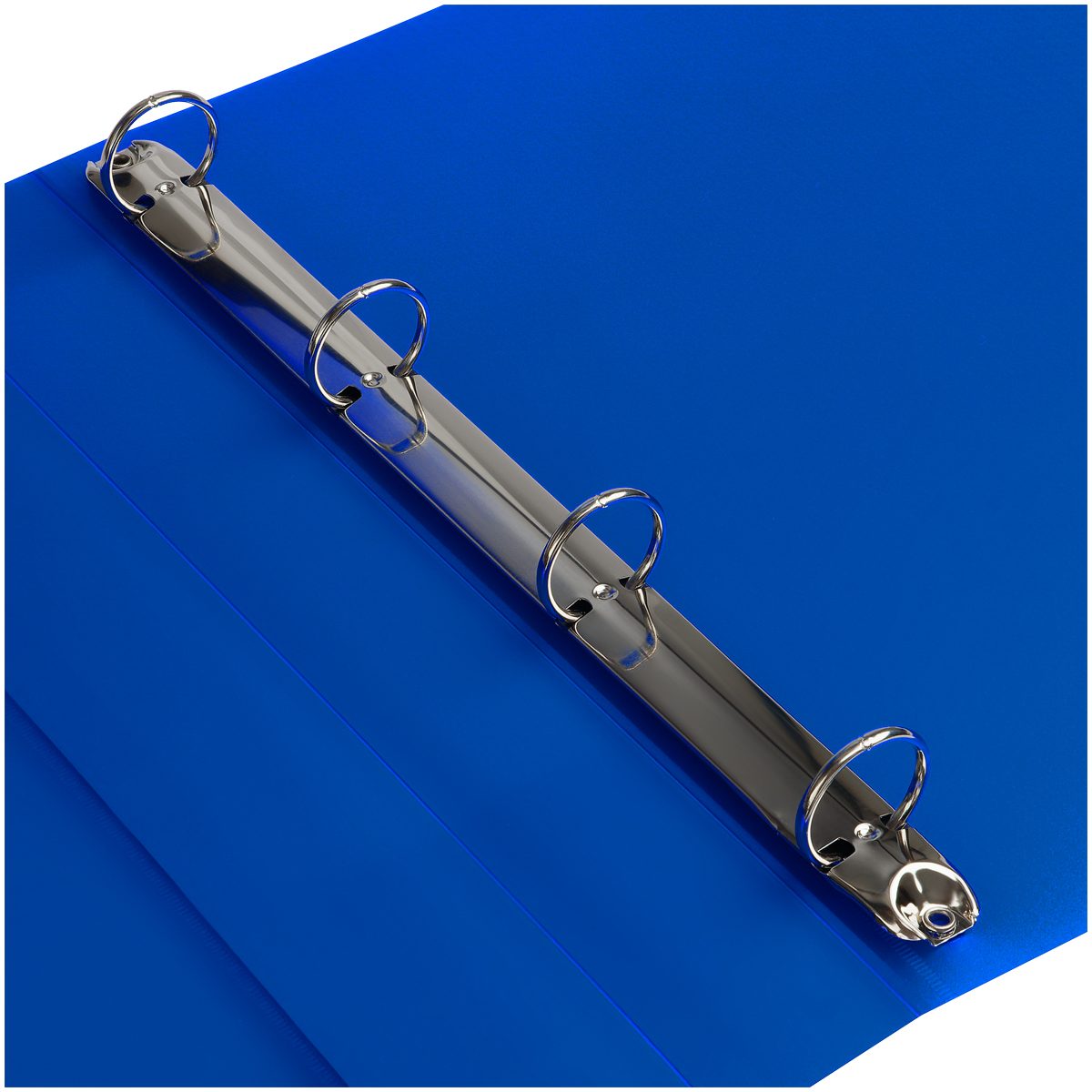картинка Папка на 4-х кольцах, А4, 700 мкм, корешок 40 мм, пластик, синий, "Кристалл", СТАММ, ММ-30757 от магазина Альфанит в Кунгуре