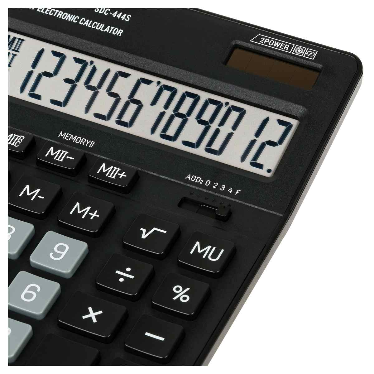 картинка Калькулятор настольный, 12 разрядов, 15,5*20,5*3,6 см, двойное питание, черный, "SDC-444S", Eleven, SDC-444S от магазина Альфанит в Кунгуре