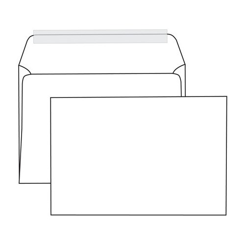 картинка Конверт С5, 1 шт, 162*229 мм, белый, отрывная полоса, пустой от магазина Альфанит в Кунгуре