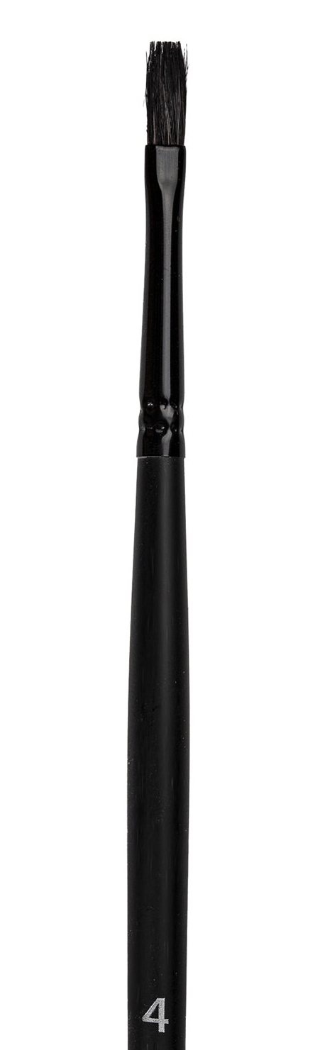 картинка Кисть художественная № 4, белка, плоская, длинная ручка, BRAUBERG, 200917 от магазина Альфанит в Кунгуре