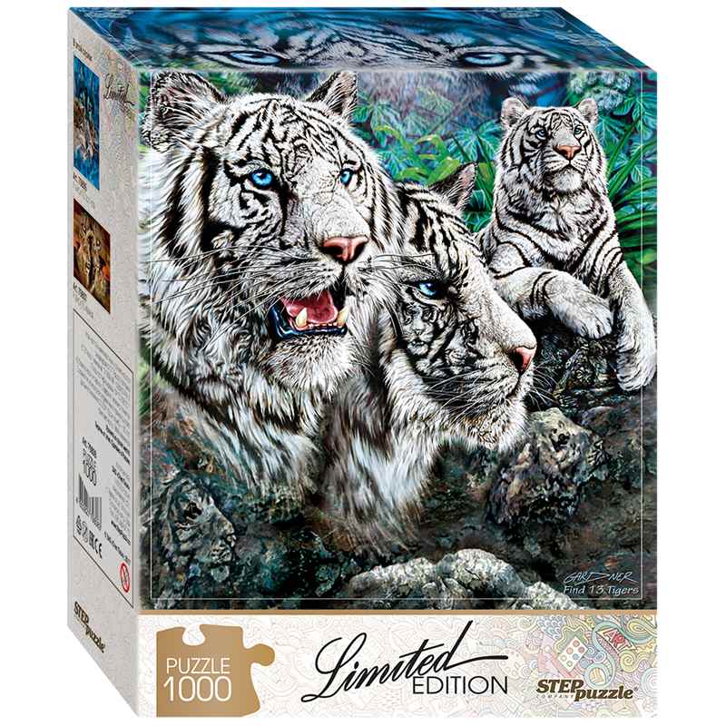картинка Пазл 1000 эл., "Найди 13 тигров", StepPuzzle, 79808 от магазина Альфанит в Кунгуре