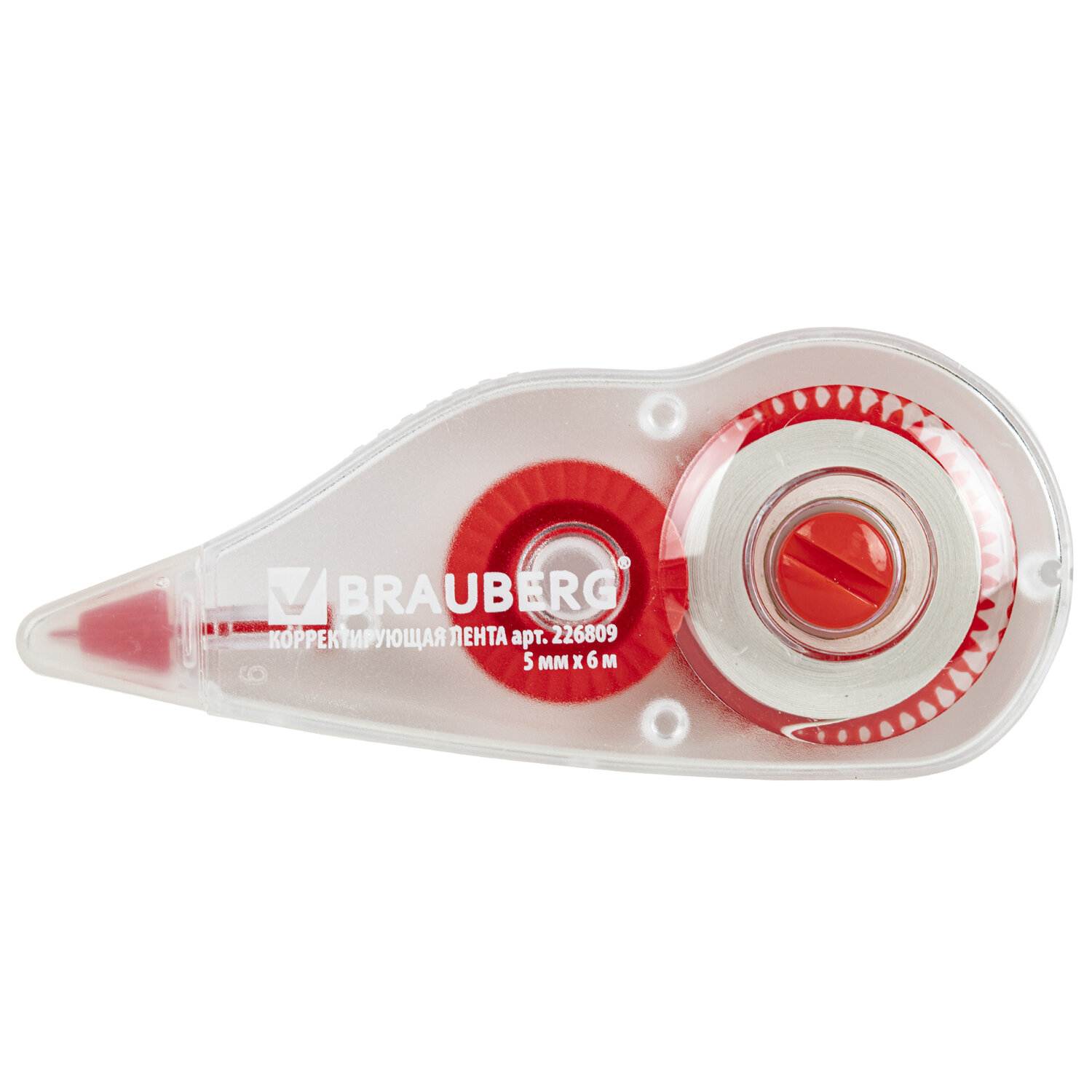 картинка Корректирующая лента, 5мм*6м, механизм перемотки, BRAUBERG, 226809 от магазина Альфанит в Кунгуре