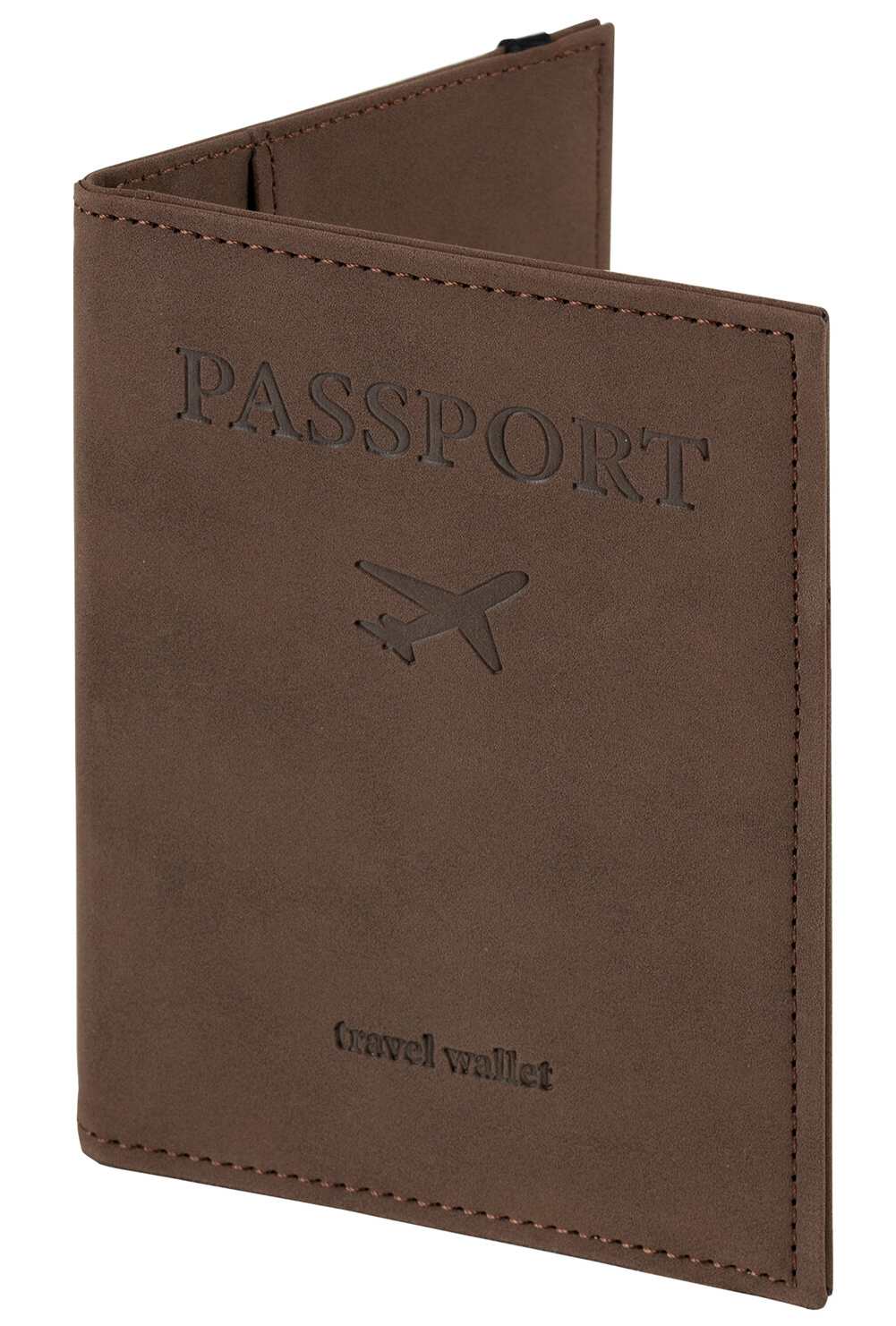 картинка Обложка для паспорта, экокожа, коричневый, "Passport", BRAUBERG, 238204 от магазина Альфанит в Кунгуре