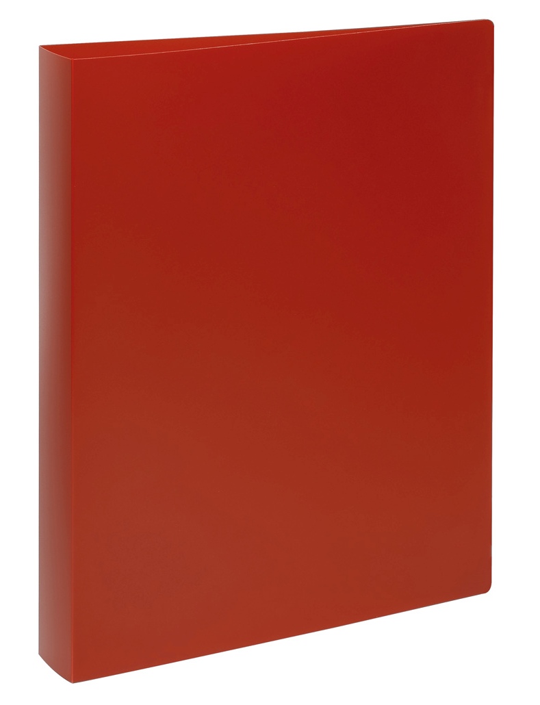 картинка Папка на 4-х кольцах, А4, 500 мкм, корешок 40 мм, до 250 л, пластик, красный, СТАММ, ММ-32187 от магазина Альфанит в Кунгуре