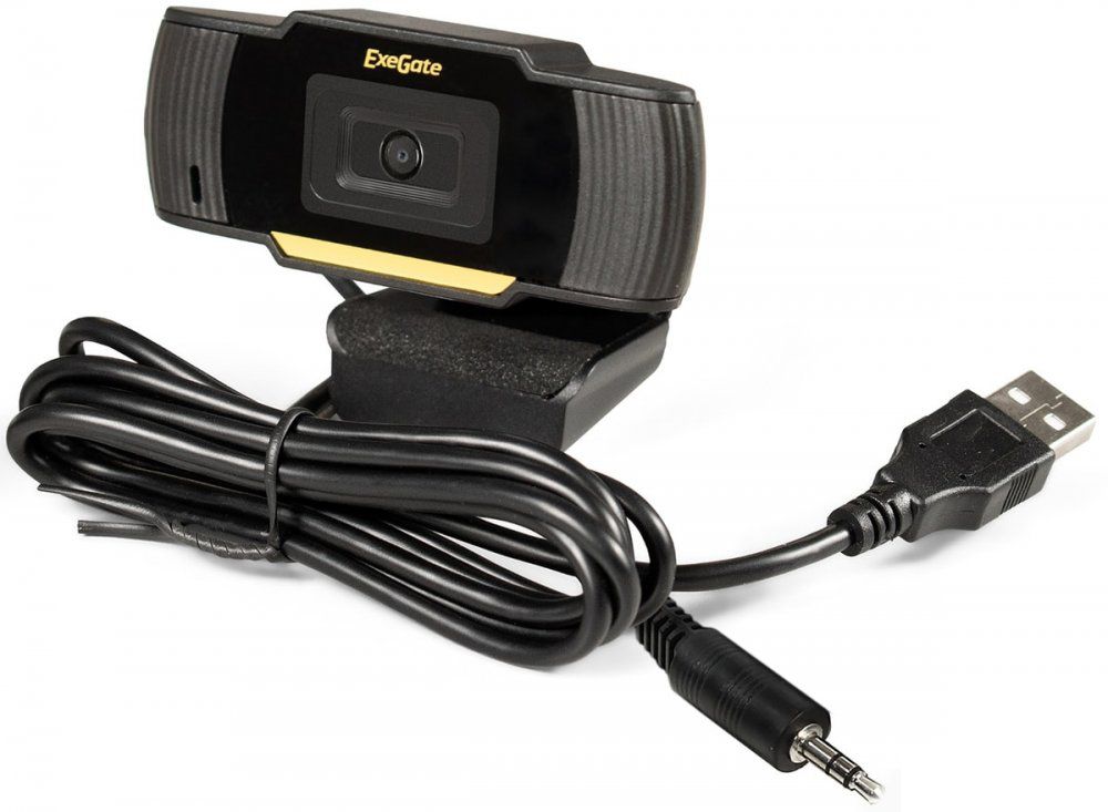 картинка Веб-камера ExeGate GoldenEye C270, 0,3 Мп, 640*480, черный от магазина Альфанит в Кунгуре