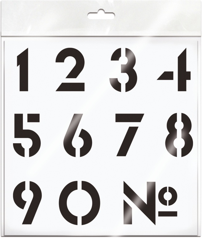 картинка Трафарет, 20*30 см, пластик, "Цифры", ArtSpace, ТА2030_45562 от магазина Альфанит в Кунгуре