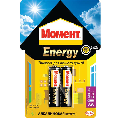 картинка Батарейки АА, 2*Bl, "Energy", Момент от магазина Альфанит в Кунгуре