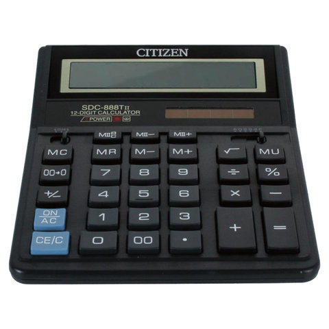 картинка Калькулятор настольный, 12 разрядов, 20,3*15,8 см, двойное питание, "SDC-888TII", CITIZEN от магазина Альфанит в Кунгуре