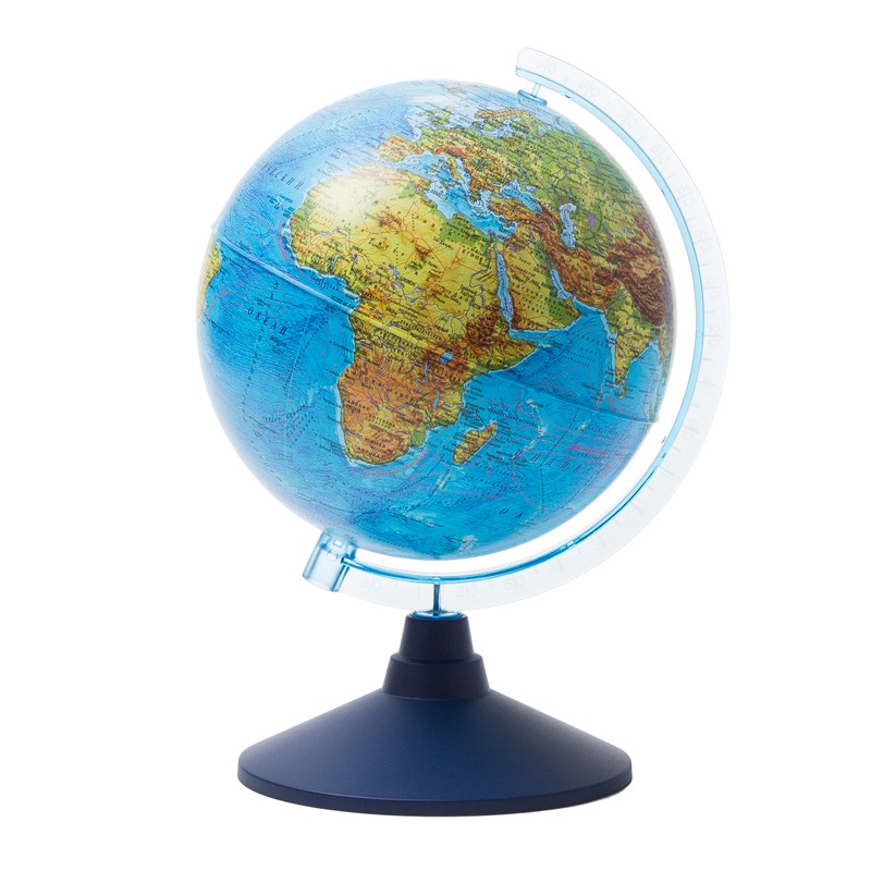 картинка Глобус физический, 21 см, на подставке, Globen, Ке012100176 от магазина Альфанит в Кунгуре