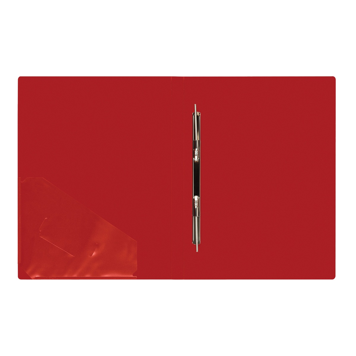 картинка Папка с пружинным скоросшивателем, А4, 700 мкм, корешок 17 мм, пластик, красный, "Стандарт", СТАММ, ММ-30648 от магазина Альфанит в Кунгуре