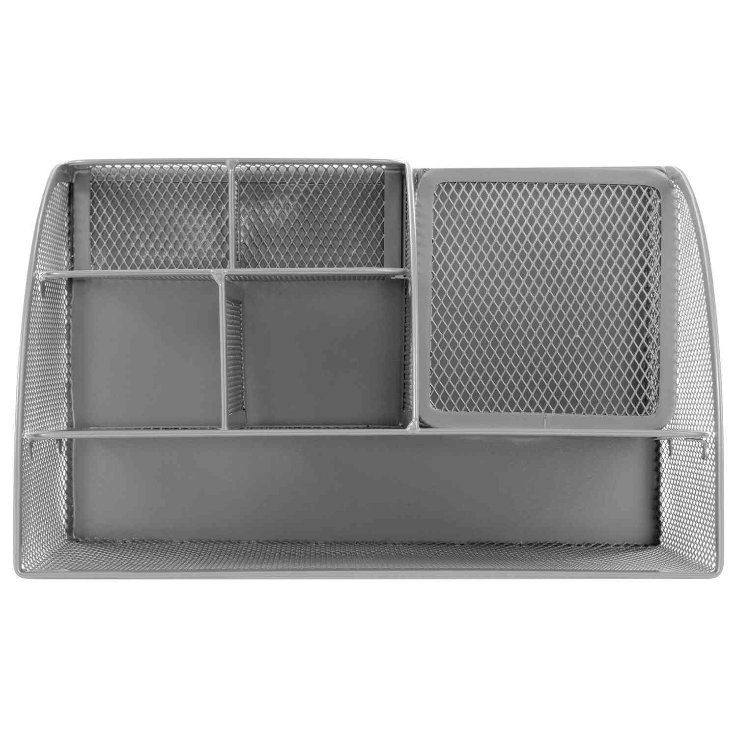 картинка Органайзер настольный, 7 отделов, металл, серебро, "Germanium", BRAUBERG, 237417 от магазина Альфанит в Кунгуре