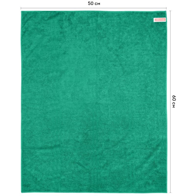 картинка Тряпка для пола, 50*60 см, микрофибра, зеленый, "Премиум", OfficeClean, 320865 от магазина Альфанит в Кунгуре
