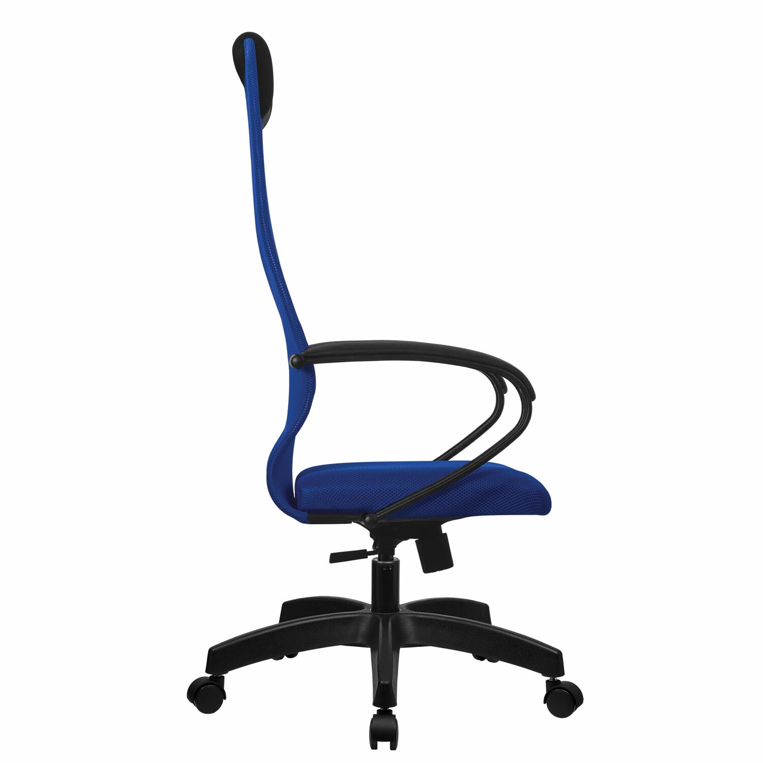 картинка Кресло офисное МЕТТА "SU-B-8", до 120 кг, пластик/ткань, синий, ткань-сетка, сиденье мягкое, 532436 от магазина Альфанит в Кунгуре
