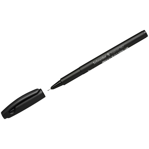 картинка Ручка капиллярная, 0,4 мм, черная, корп. черный, "Topliner 967", Schneider, 9671 от магазина Альфанит в Кунгуре
