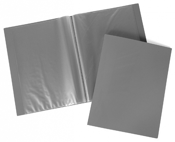 картинка Папка 40 файлов, А4, 500 мкм, корешок 21 мм, серый, "Line", Hatber, 40AV4_03014 от магазина Альфанит в Кунгуре