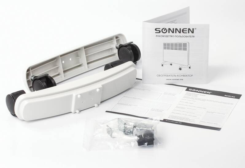 картинка Обогреватель конвектор SONNEN X-1500, 1500 Вт, белый, 453495 от магазина Альфанит в Кунгуре
