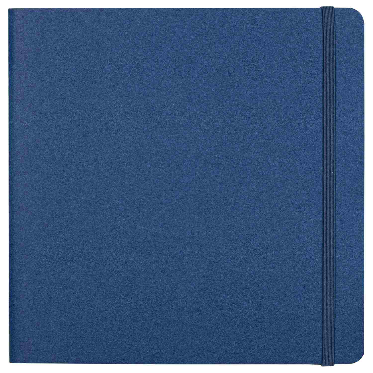 картинка Скетчбук, 195*195 мм, 20 л, 200 г/м2, белый, синий, для акварели, на резинке, BRAUBERG ART, 113259 от магазина Альфанит в Кунгуре