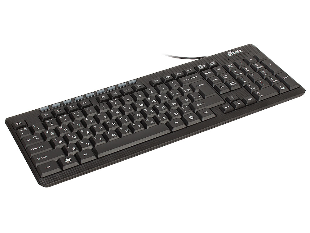 картинка Клавиатура проводная Ritmix RKB-155, USB, черный от магазина Альфанит в Кунгуре