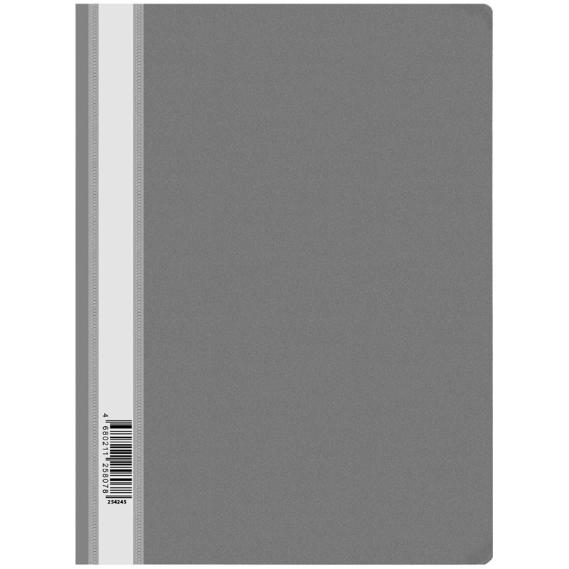картинка Папка-скоросшиватель с прозрачным верхом, А4, 160 мкм, серый, OfficeSpace, Fms16-7_720/ 254245 от магазина Альфанит в Кунгуре