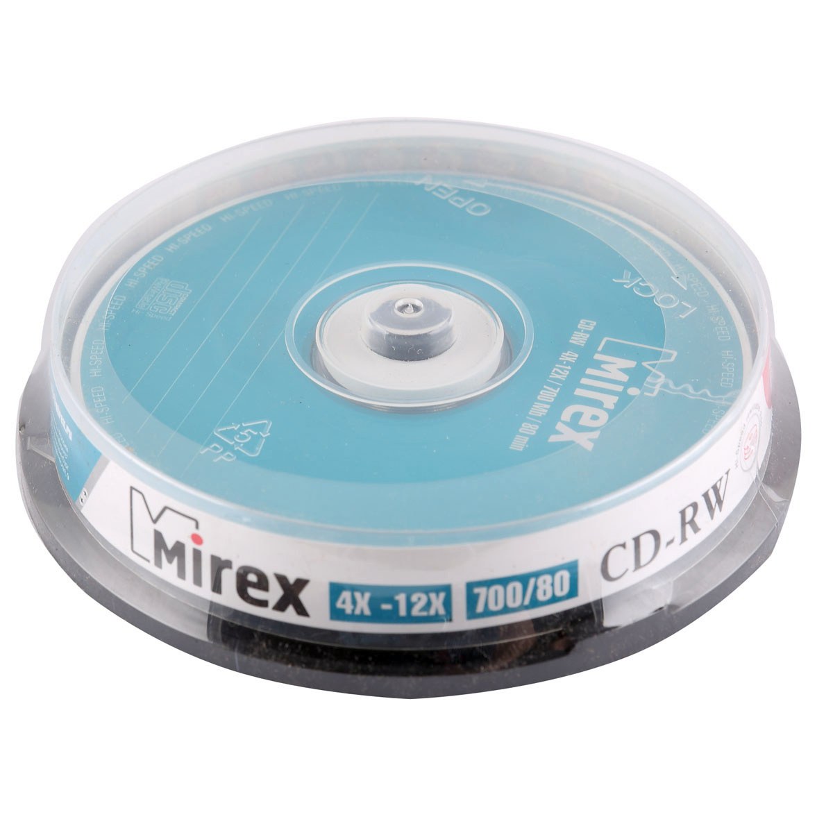 картинка Диски CD-RW Mirex, 10 шт, 4-12x 700 Mb, бокс, UL121002A8L от магазина Альфанит в Кунгуре
