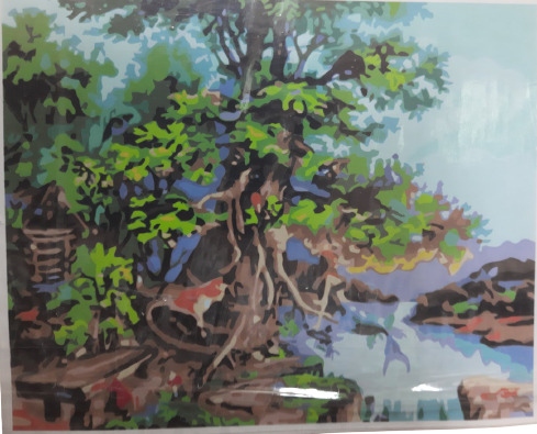 картинка Картина по номерам, 40*50 см, на холсте, "Васильковая страна", Рыжий кот, Х-7973, УЦЕНКА от магазина Альфанит в Кунгуре