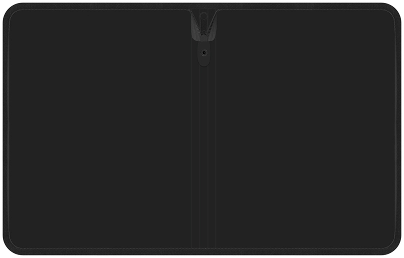 картинка Папка для тетрадей, А5+, 1 отдел, пластик, черный, на молнии, с рисунком, "DoubleBlack", Berlingo, ZF5_A5701 от магазина Альфанит в Кунгуре