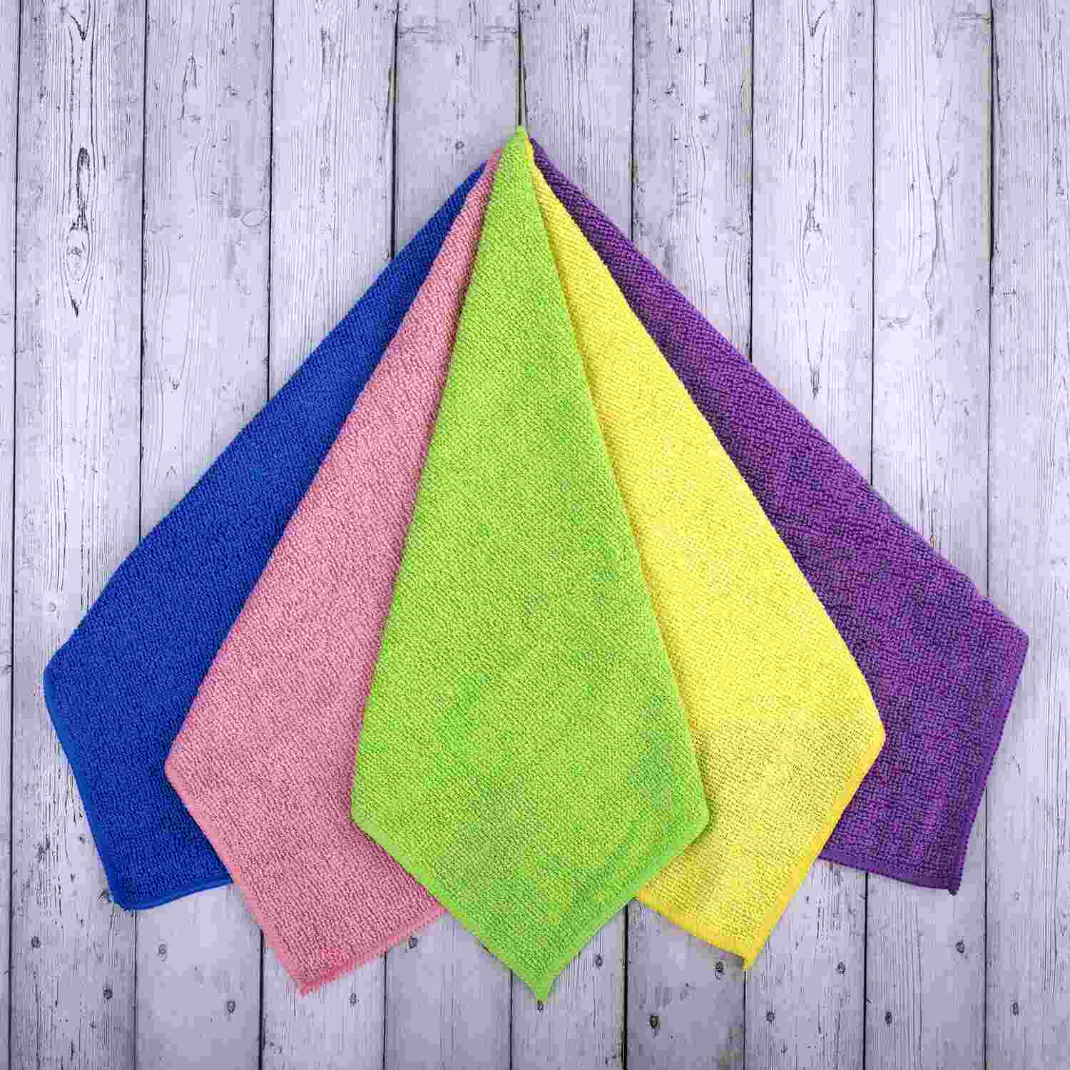 картинка Салфетки из микрофибры, 10 шт, 30*30 см, "Multi Colour Economy Pack 10", LAIMA, 607794 от магазина Альфанит в Кунгуре