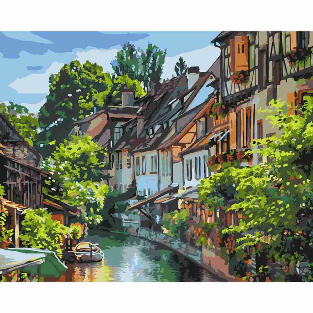 картинка Картина по номерам, 40*50 см, на подрамнике, "Кольмар. Франция", Три совы, КХ_44181 от магазина Альфанит в Кунгуре