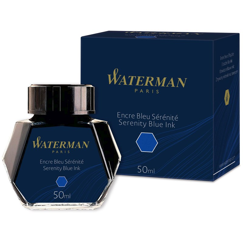 картинка Чернила, 50 мл, синий, банка, WATERMAN, S0110720 от магазина Альфанит в Кунгуре