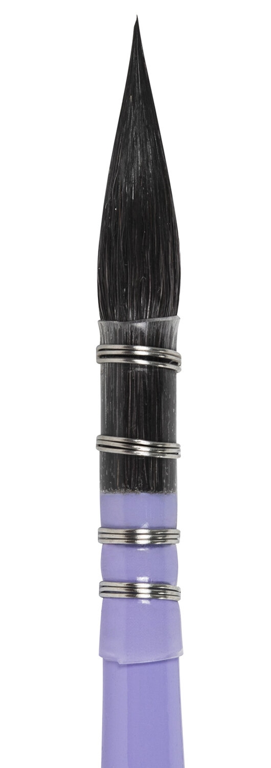 картинка Кисть художественная № 6, белка, круглая, короткая ручка, BRAUBERG, 200952 от магазина Альфанит в Кунгуре