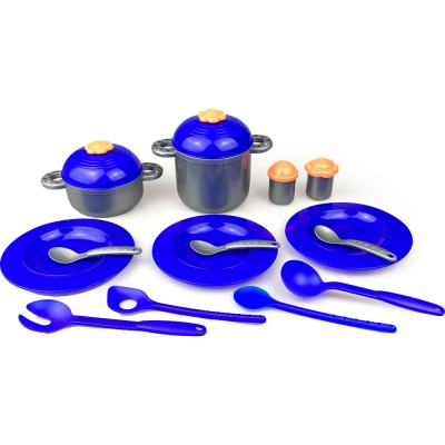 картинка Набор посуды, 20 шт, пластик, синий, "№ 6", 56302, 09172 от магазина Альфанит в Кунгуре