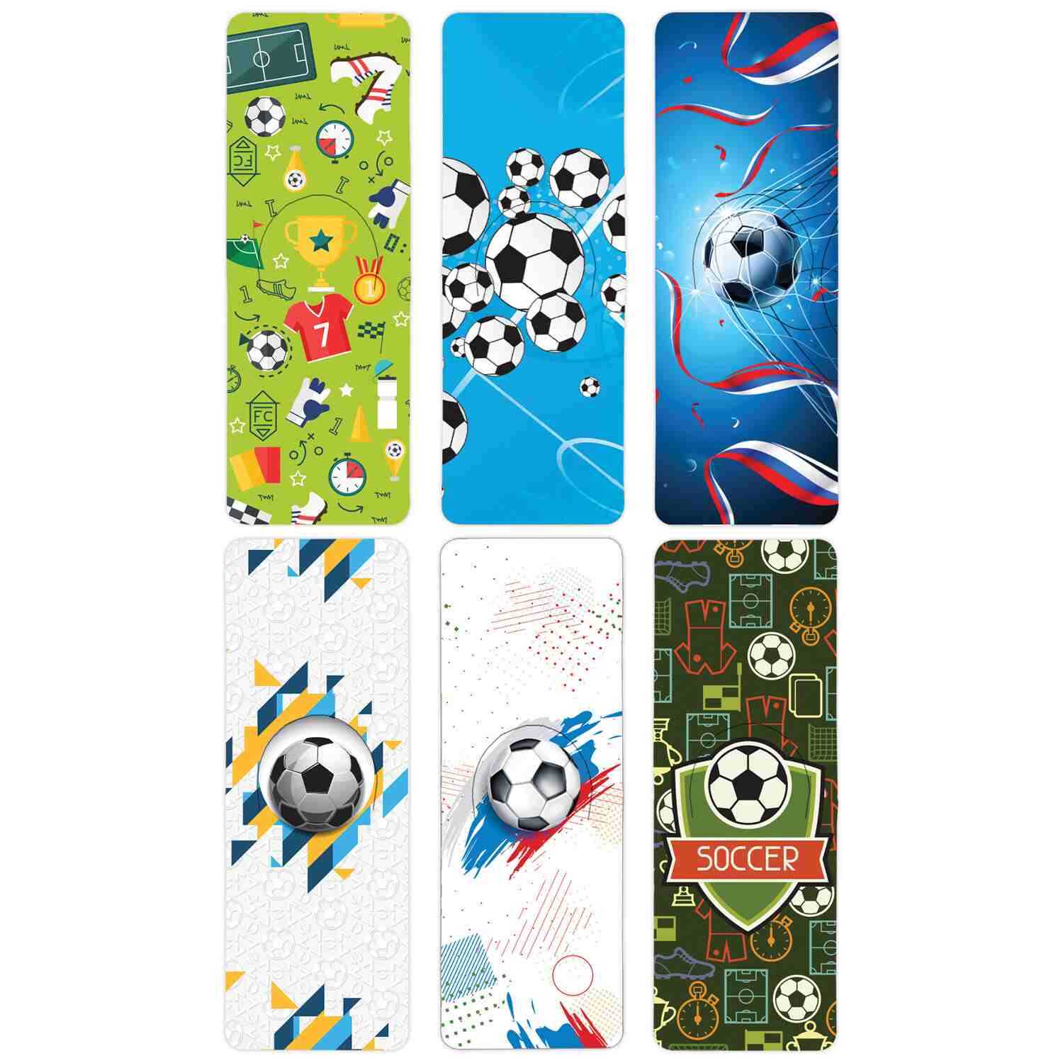 картинка Набор закладок магнитных, 6 шт, 35*25 мм, ассорти, "Football", BRAUBERG, 113161 от магазина Альфанит в Кунгуре