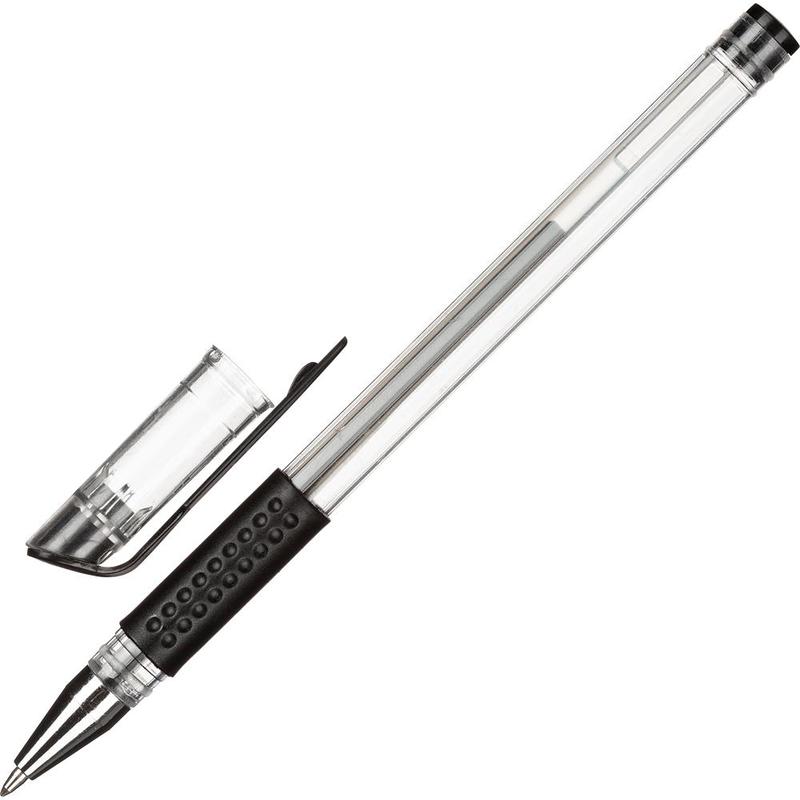 картинка Ручка гелевая, 0,5 мм, черная, грип, "Economy", Attache, 901702 от магазина Альфанит в Кунгуре