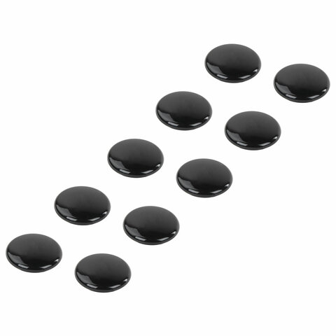 картинка Набор магнитов для доски 10 шт, 3 см, черные, усиленные, BRAUBERG, 237466 от магазина Альфанит в Кунгуре