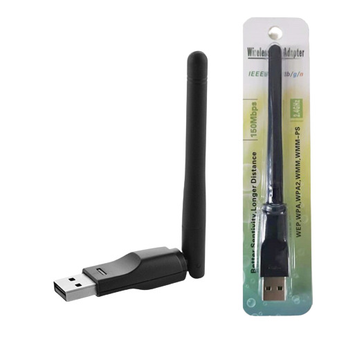 картинка Сетевой адаптер Wi-Fi Gembird 150Mбит, USB, чипсет MT7601, 802 11b/g/n,  черный от магазина Альфанит в Кунгуре