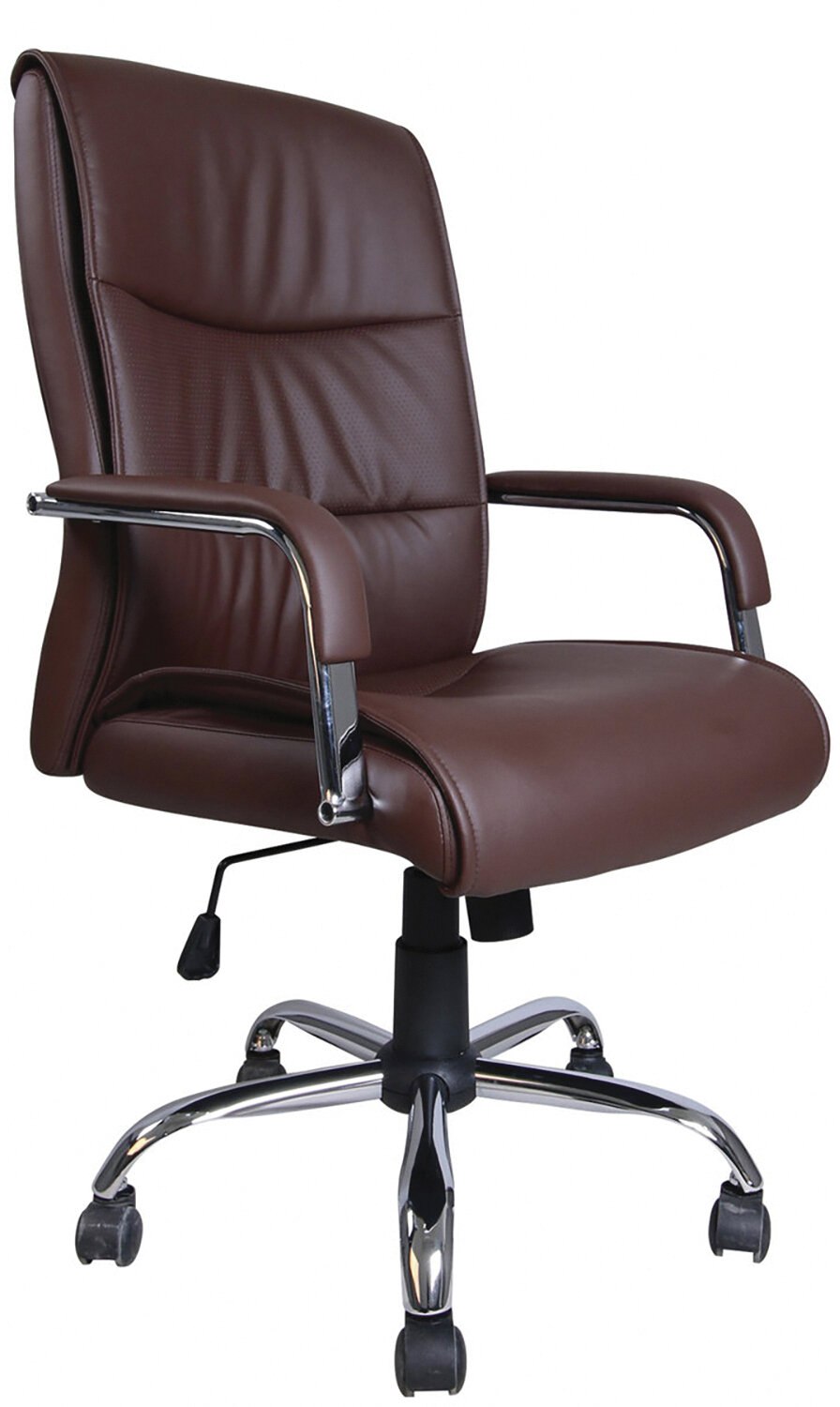 картинка Кресло офисное BRABIX "Space EX-508", кожзам, коричневый, с подлокотниками, 531164 от магазина Альфанит в Кунгуре