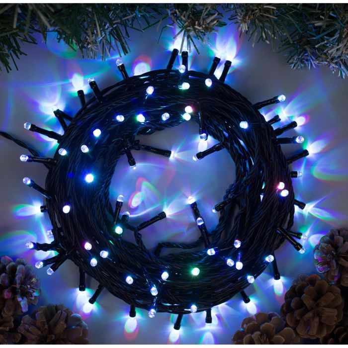 картинка Гирлянда комплект для подключения нить, 10 м, мультицвет, 100LED, уличная, с коннектором, 5167173 от магазина Альфанит в Кунгуре