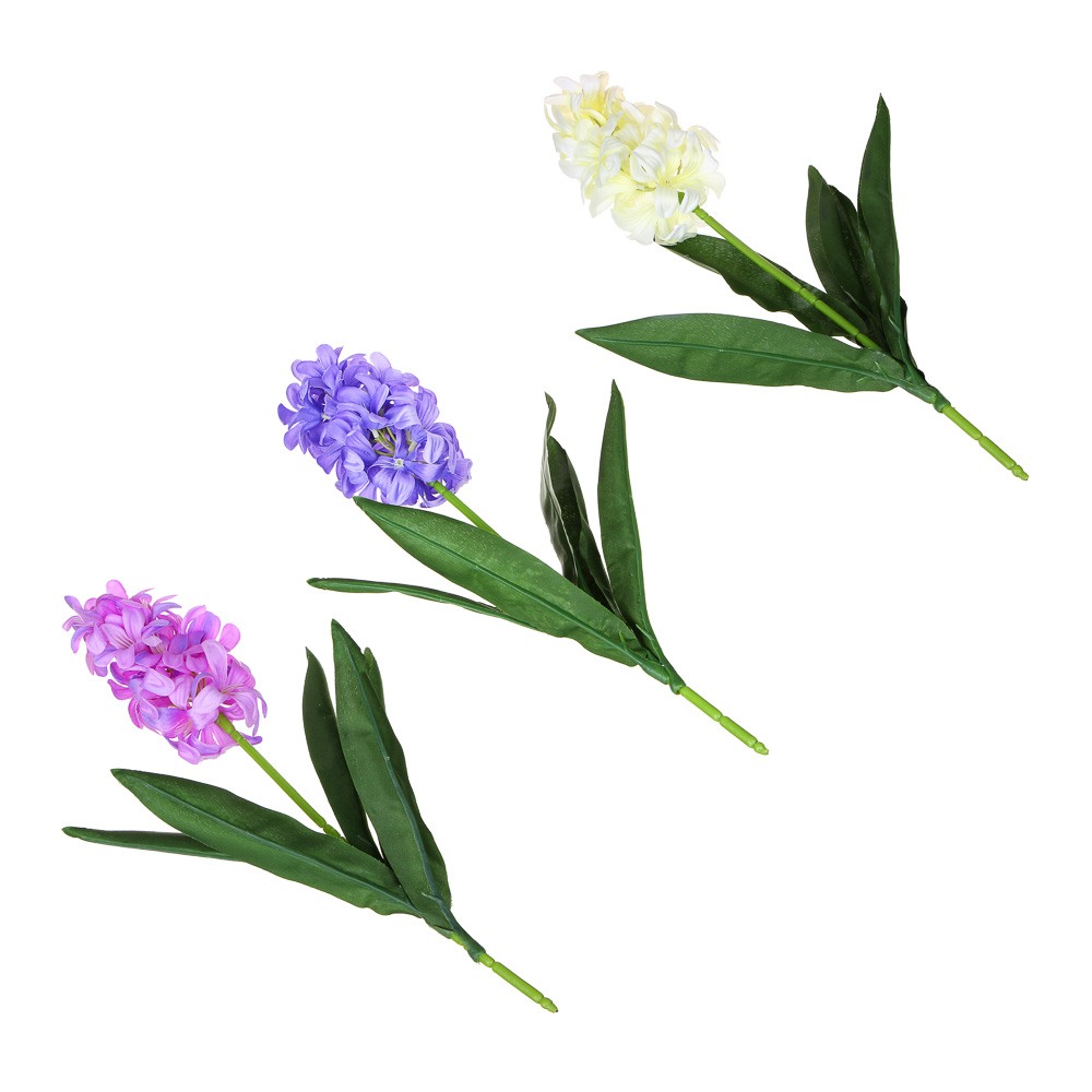 картинка Цветок искусственный 1 шт, 40 см, полиэстер, ассорти, "Гиацинт", 409-042 от магазина Альфанит в Кунгуре