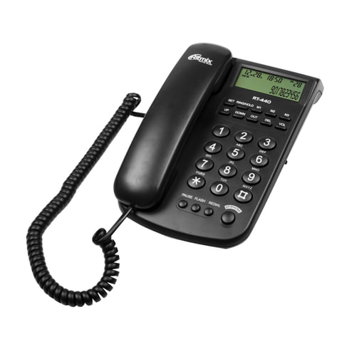 картинка Телефон проводной Ritmix RT-440 черный от магазина Альфанит в Кунгуре