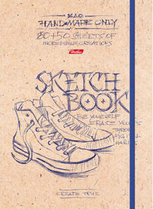 картинка Скетчбук, А5, 80 л, 100 г/м2, на резинке, "Рисунки чернилами", Hatber, 17172 от магазина Альфанит в Кунгуре