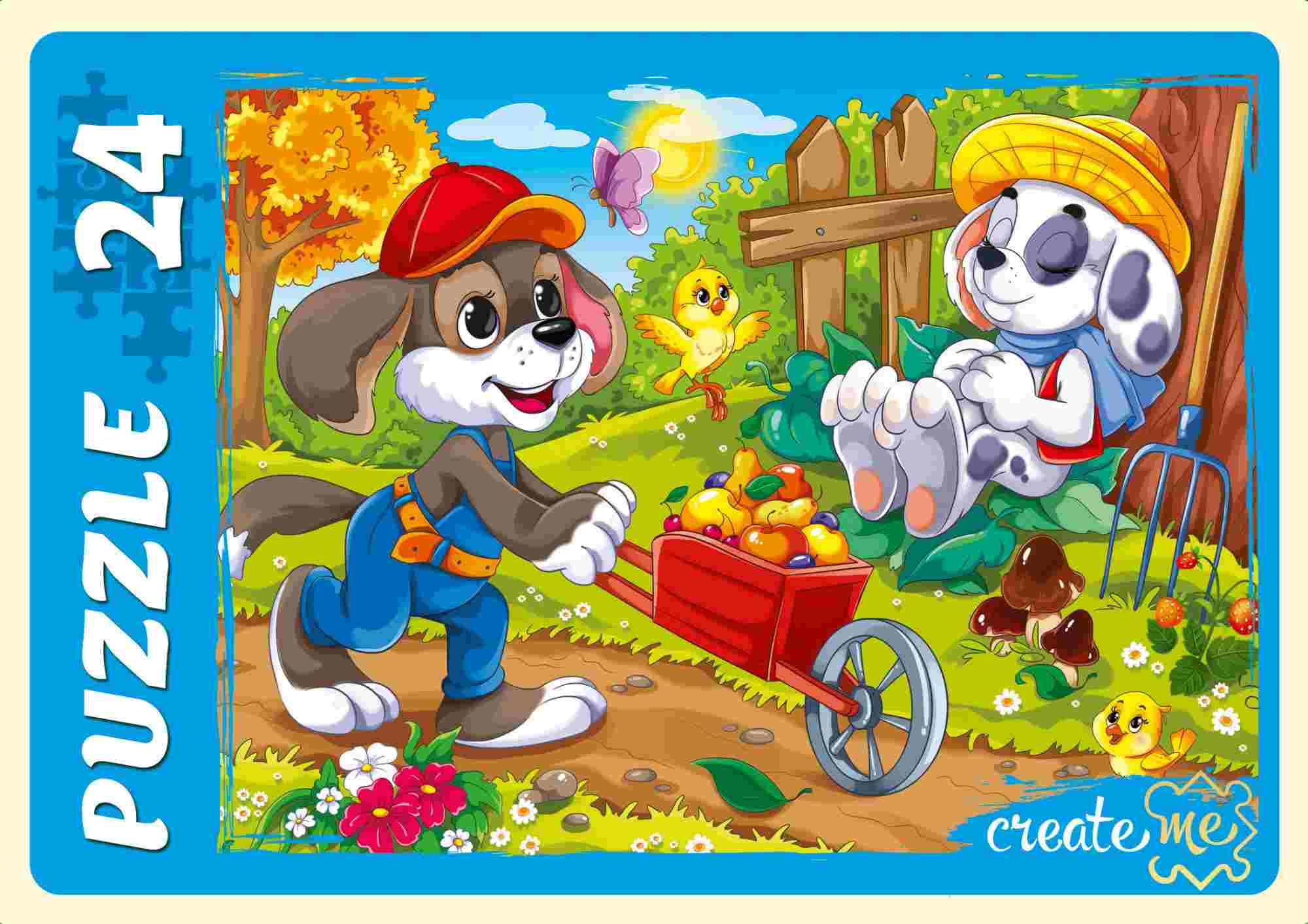 картинка Пазл 24 эл., MAXI, "Забавные щенки", Рыжий кот, ПУ24-0611 от магазина Альфанит в Кунгуре