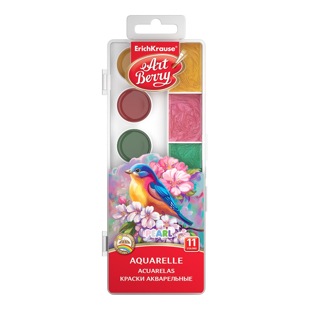 картинка Краски акварельные, 11 цв, "Pearl", ArtBerry, 53407 от магазина Альфанит в Кунгуре
