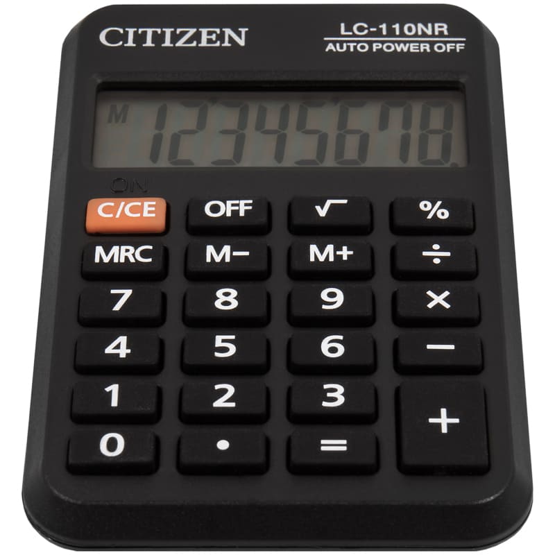 картинка Калькулятор карманный, 8 разрядов, 5,5*8,8 см, "LC-110NR", CITIZEN от магазина Альфанит в Кунгуре