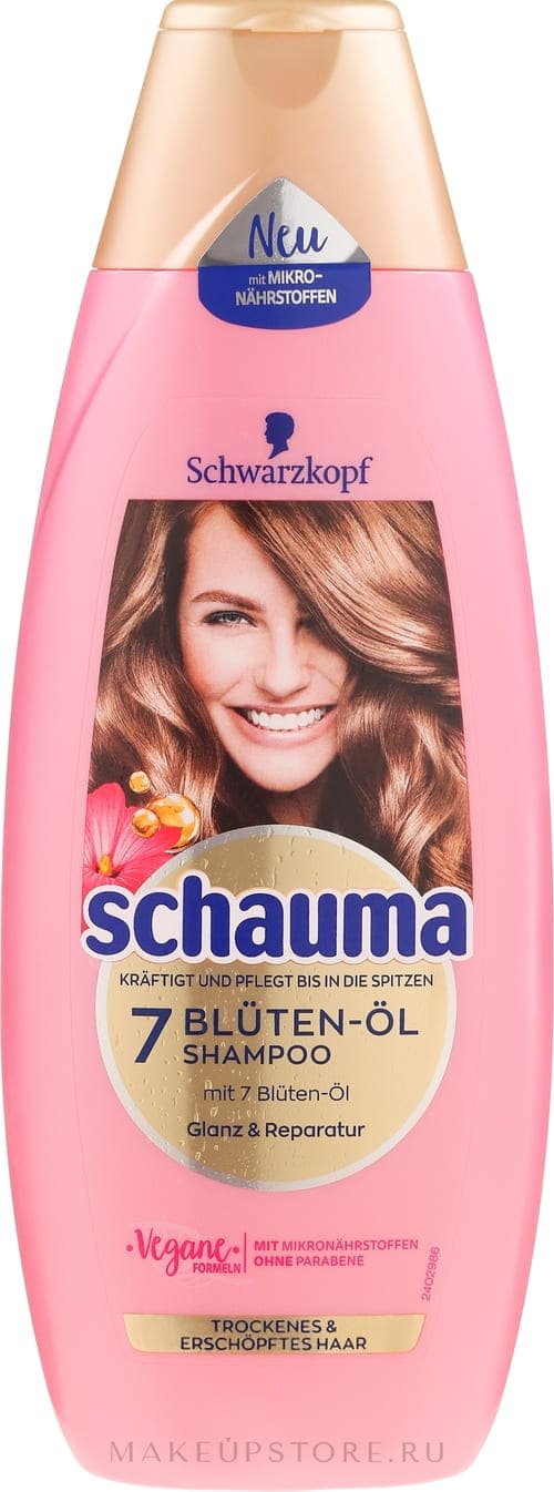 картинка Шампунь для волос 380 мл, сила и уход, "7 цветов", Schauma от магазина Альфанит в Кунгуре