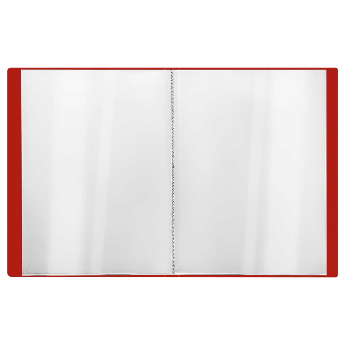 картинка Папка 40 файлов, А4, 600 мкм, корешок 21 мм, пластик, красный, "Стандарт", СТАММ, ММ-30621 от магазина Альфанит в Кунгуре