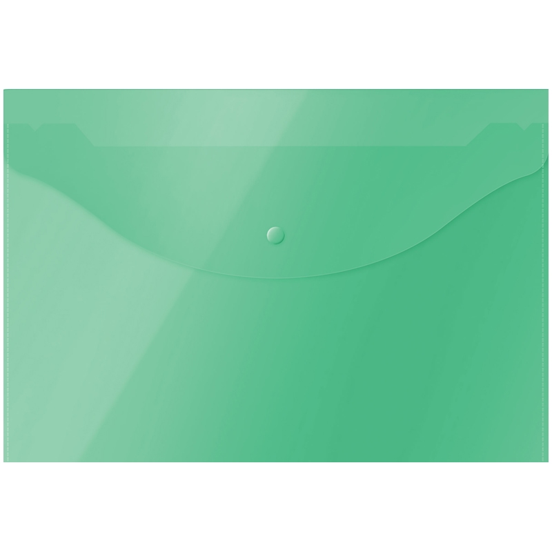 картинка Папка-конверт на кнопке, А4, 120 мкм, зеленый, OfficeSpace, 281218 от магазина Альфанит в Кунгуре