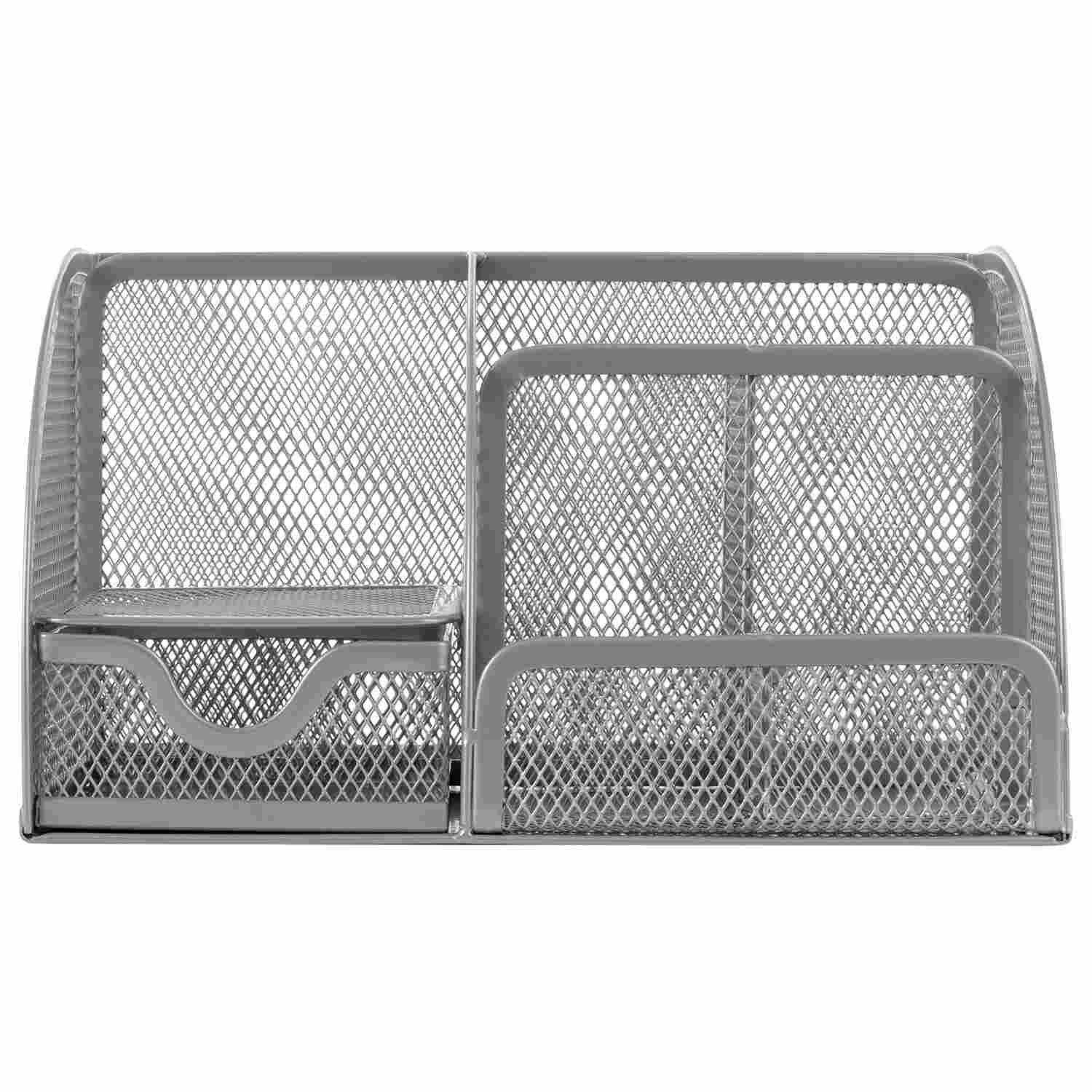 картинка Органайзер настольный, 7 отделов, металл, серебро, "Germanium", BRAUBERG, 237417 от магазина Альфанит в Кунгуре