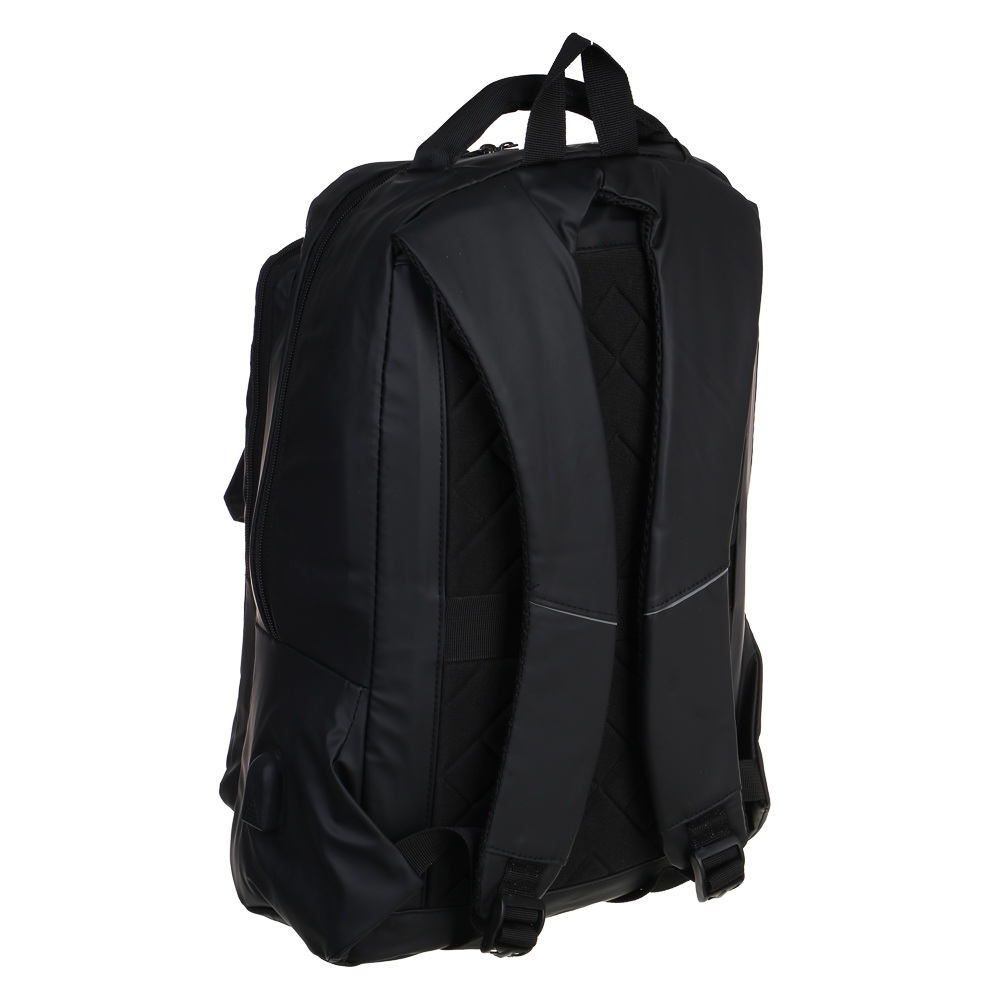 картинка Рюкзак, 2 отдела, 2 кармана, 45*20*14,5 см, нейлон водоотталкивающий, черный, USB, ClipStudio, 254-627 от магазина Альфанит в Кунгуре